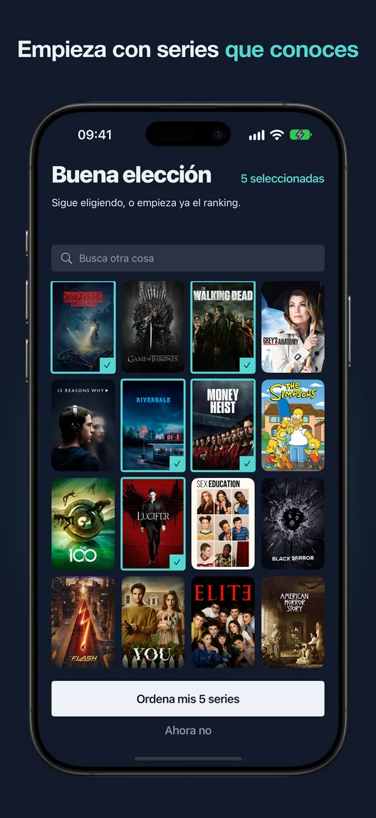 Empieza con series que conoces